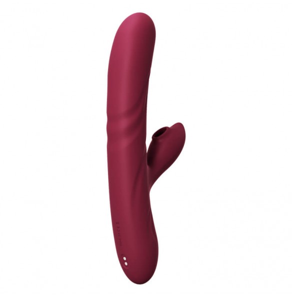 MizzZee - Touchscreen Heating Suction Retractable Wand Vibrator (Chargeable - Red) MizzZee - Touchscreen Heating Suction Retractable Wand Vibrator (Chargeable - Red)